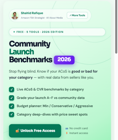 Amazon Launch Benchmarks - free tool