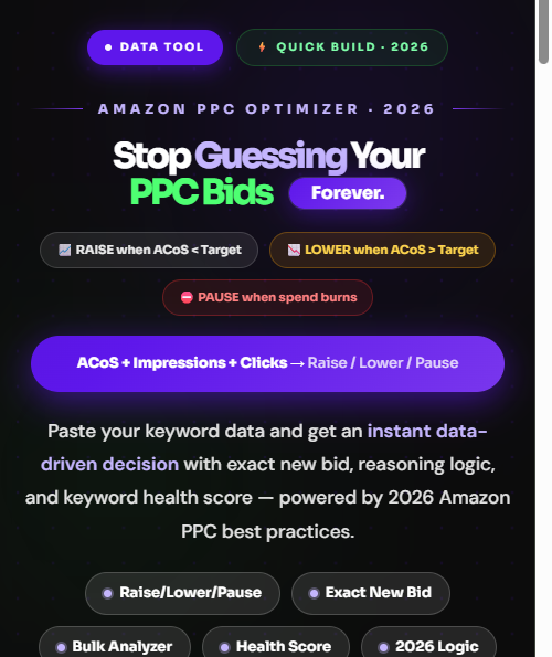 PPC Bid Decision Tool - free tool